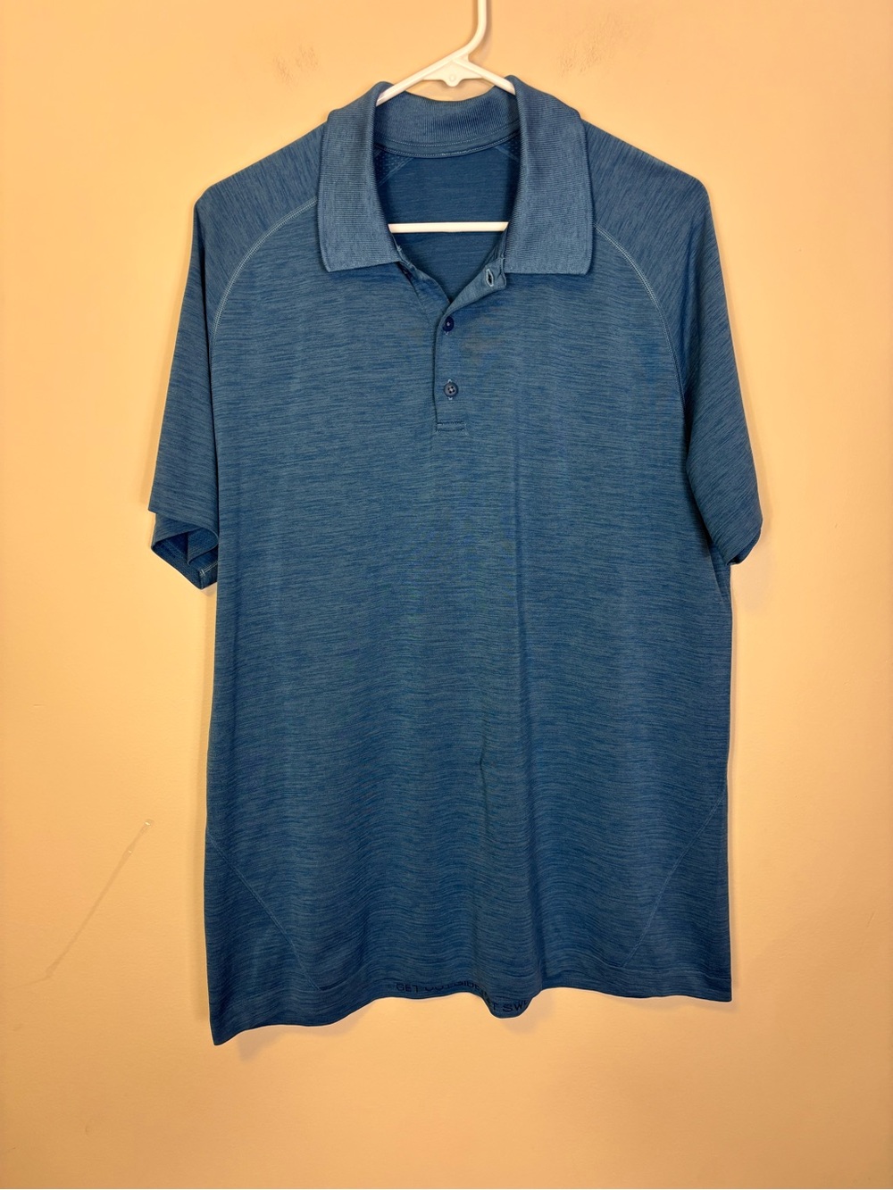 Lululemon Men's Blue Polo Shirt - Classic Short Sleeve XL
